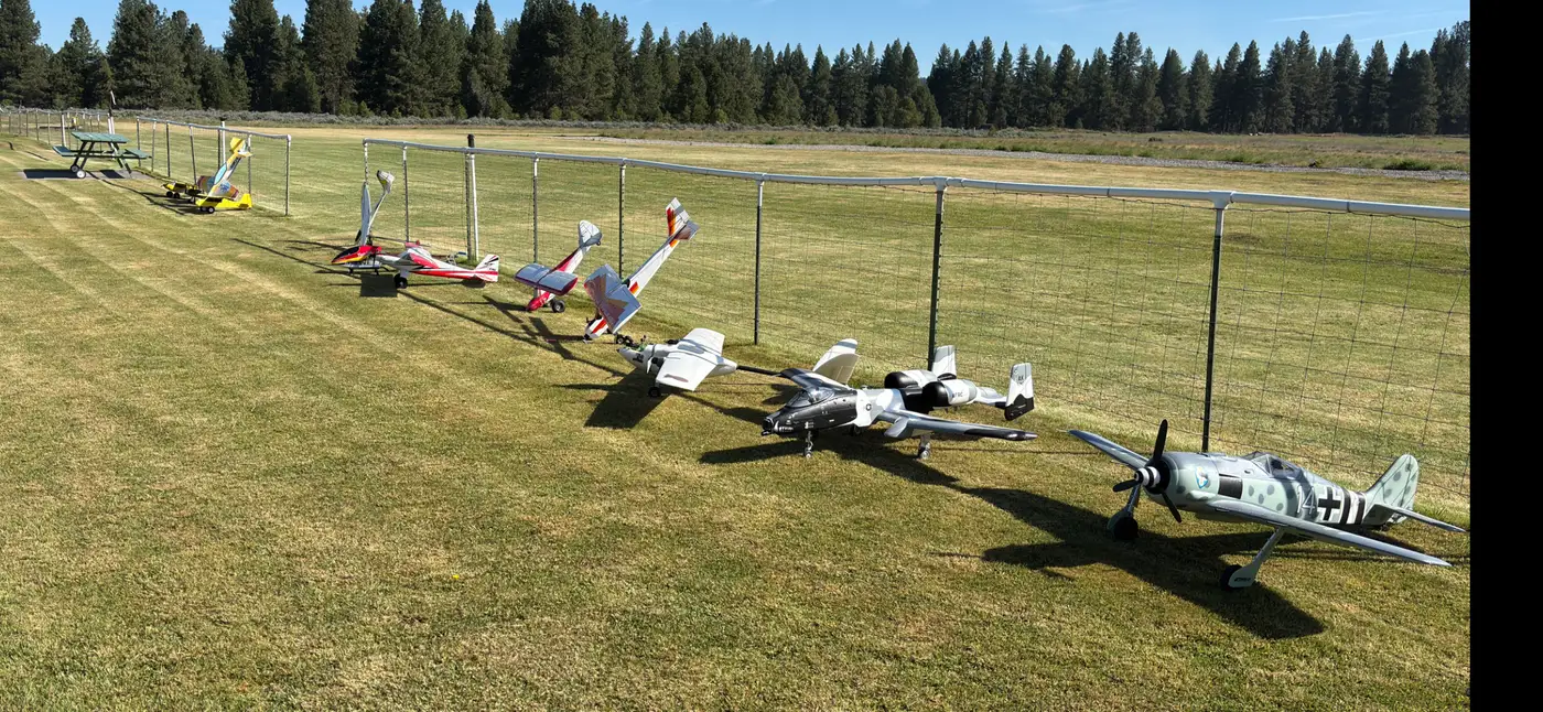 RC aircraft on display